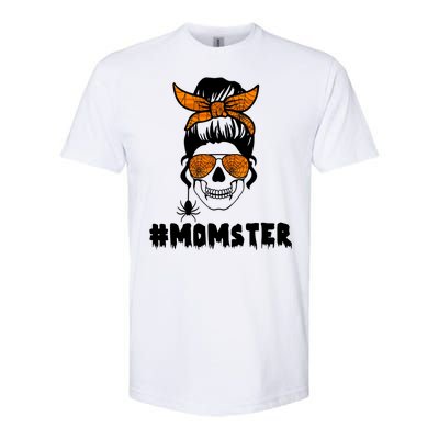 Momster Messy Bun Cute Halloween Softstyle® CVC T-Shirt