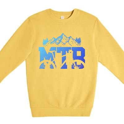 Mtb Mountain Bike Bicycle Mountain Biking Biker Gift Premium Crewneck Sweatshirt