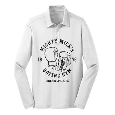 Mighty Micks Boxing Gym 1976 Silk Touch Performance Long Sleeve Polo