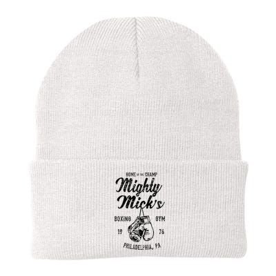 Mighty Micks Boxing Gym Vintage Sports Black Knit Cap Winter Beanie