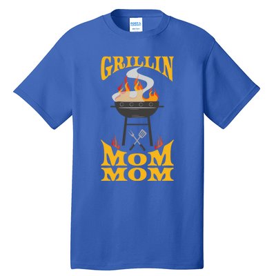 Mom Mom Bbq Grill Smoker And Barbecue Chef Gift Tall T-Shirt