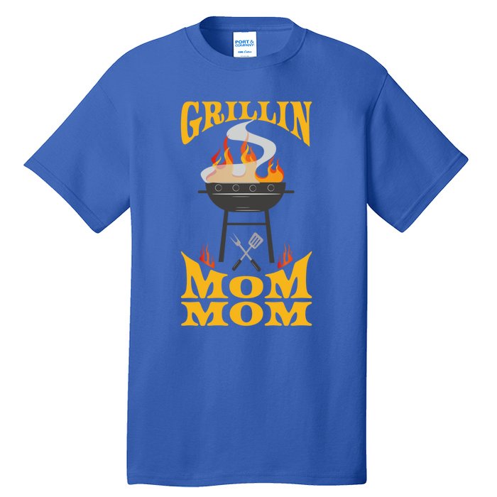 Mom Mom Bbq Grill Smoker And Barbecue Chef Gift Tall T-Shirt