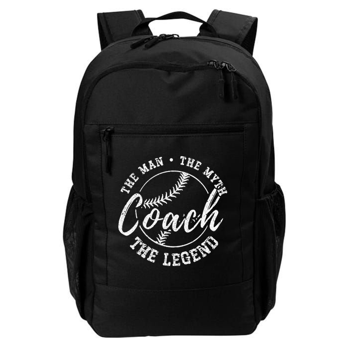 Man Myth Baseball Coach Legend Funny Baseball Coach Backpack