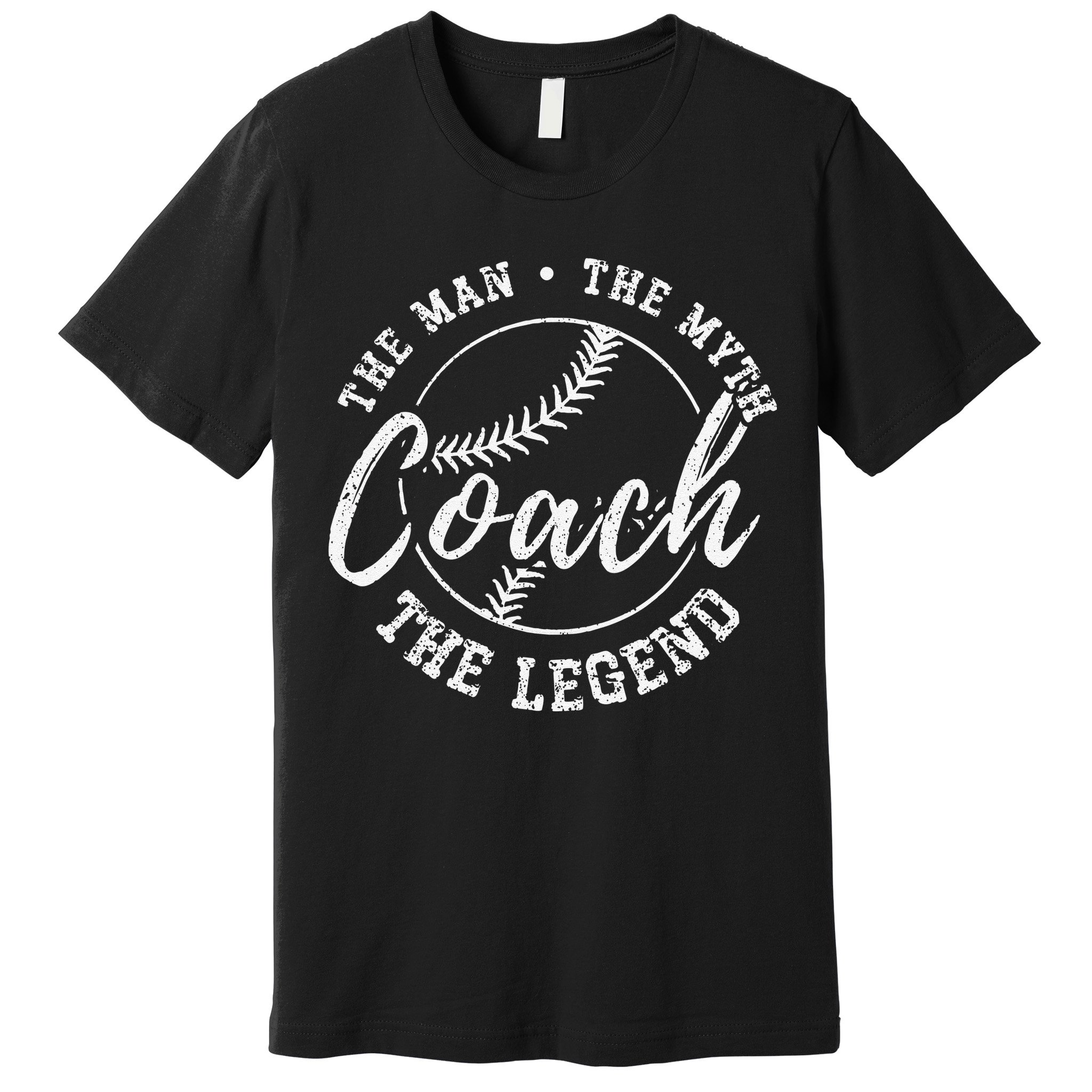 Man Myth Baseball Coach Legend Funny Baseball Coach Premium T-Shirt