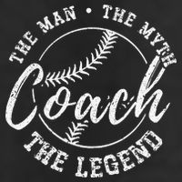 Man Myth Baseball Coach Legend Funny Baseball Coach 25L Jumbo Tote