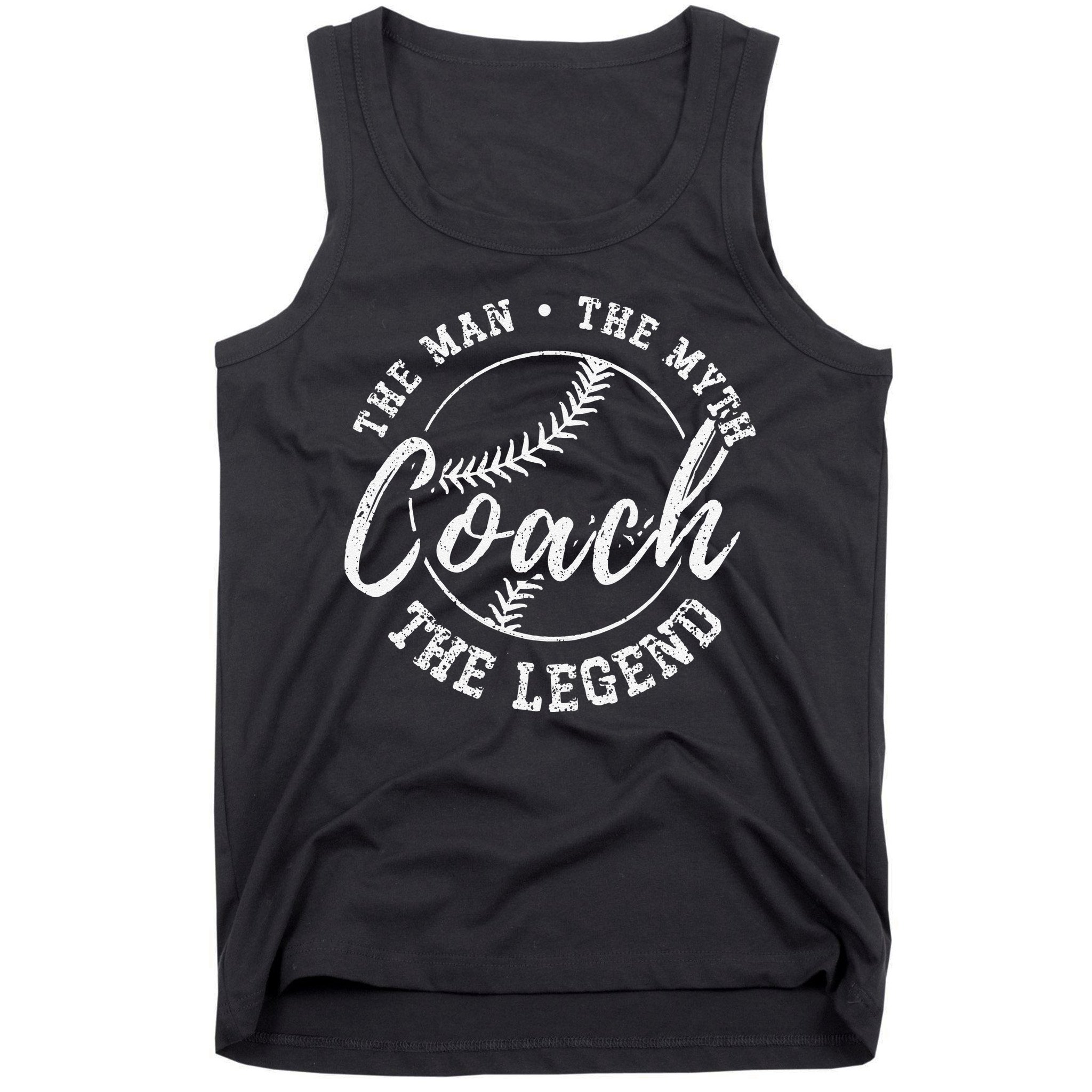Man Myth Baseball Coach Legend Funny Baseball Coach Tank Top