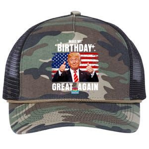 Make My Birthday Great Again Trump Fan Birthday Retro Rope Trucker Hat Cap