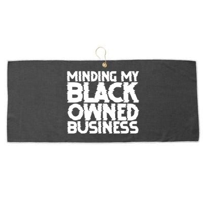 Minding My Black Owned Business Large Microfiber Waffle Golf Towel