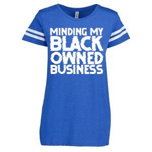 Minding My Black Owned Business Enza Ladies Jersey Football T-Shirt