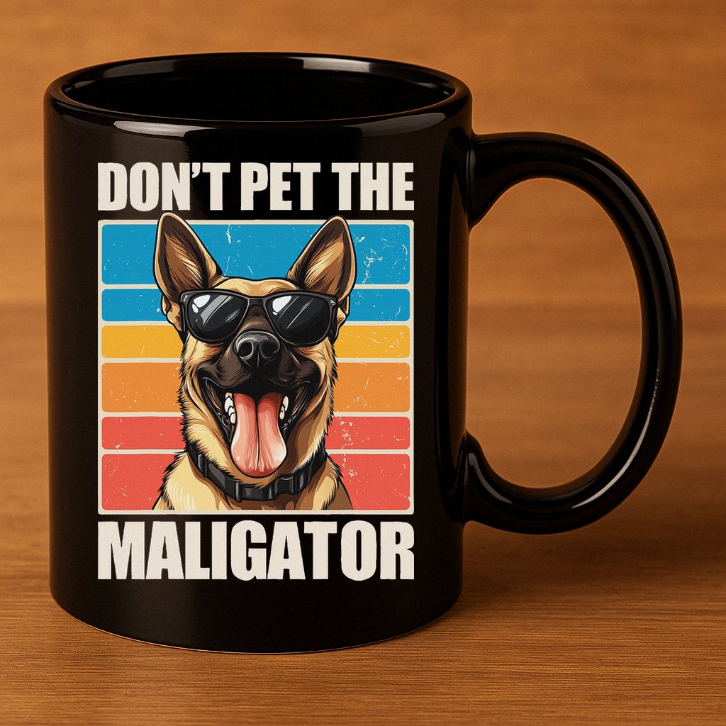 Malinois Maligator Belgian Malinois 11oz C Handle Ceramic Mug