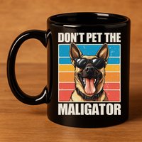 Malinois Maligator Belgian Malinois 11oz C Handle Ceramic Mug