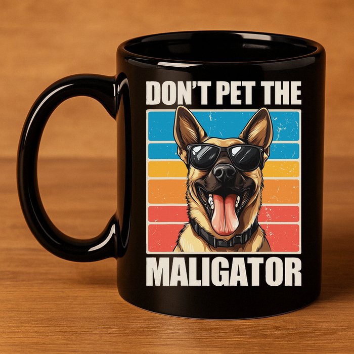 Malinois Maligator Belgian Malinois 11oz C Handle Ceramic Mug