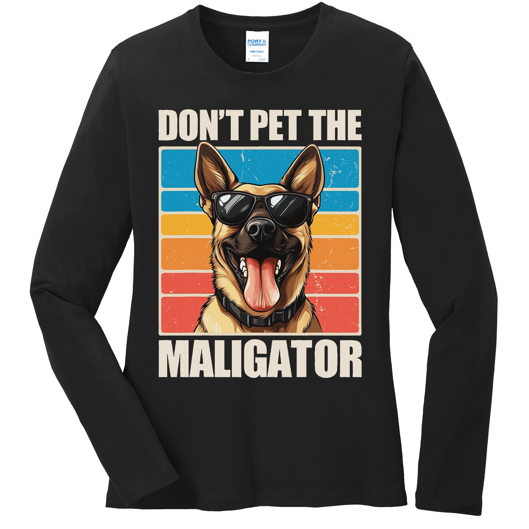 Malinois Maligator Belgian Malinois Ladies Long Sleeve Shirt