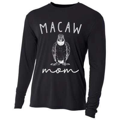 Macaw Mom Blue And Gold Macaw Parrot Bird Mama Funny Gift Cooling Performance Long Sleeve Crew