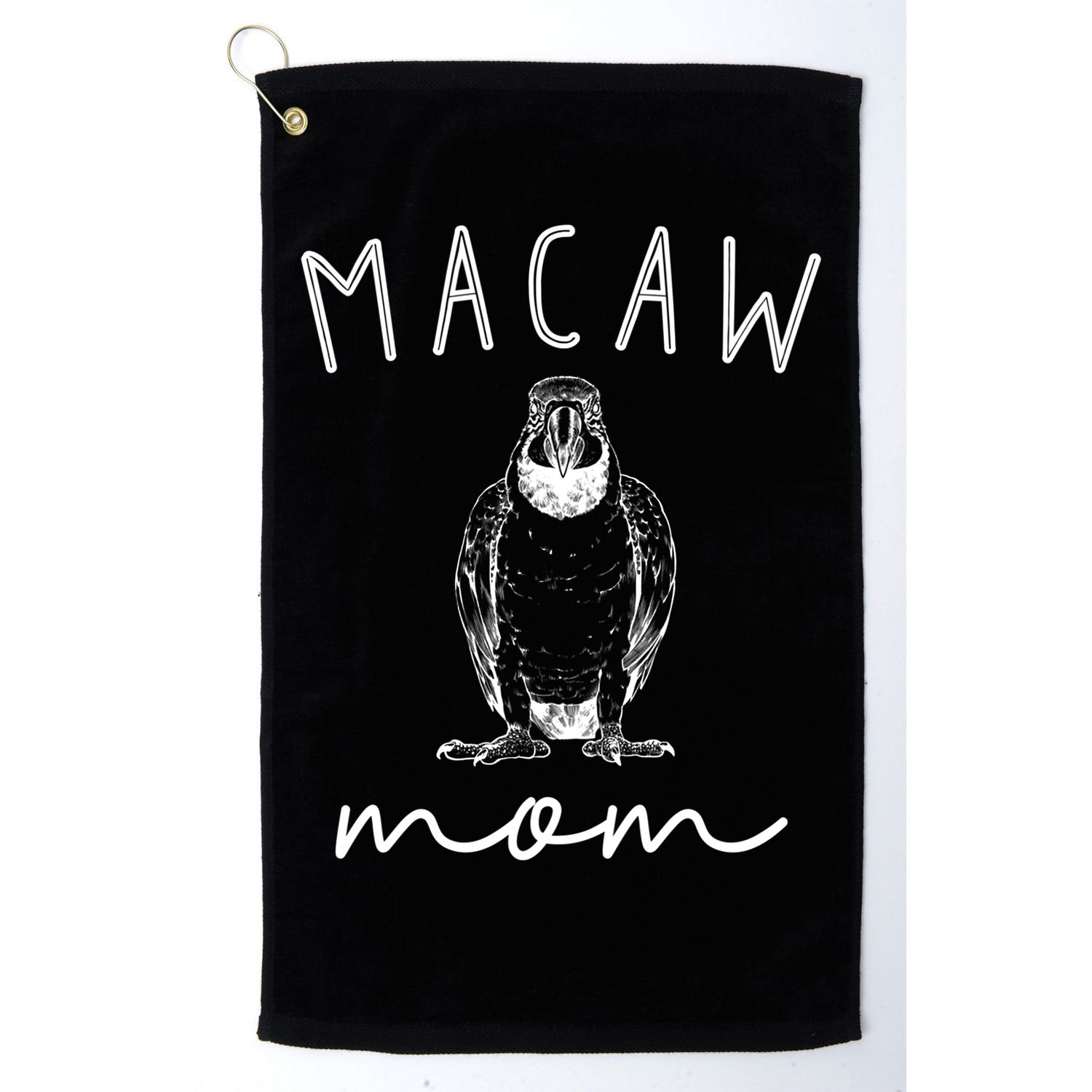Macaw Mom Blue And Gold Macaw Parrot Bird Mama Funny Gift Golf Towel