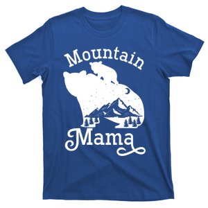 Mountain Mama Bear With Hiking Nature Mother's Day Meaningful Gift T-Shirt