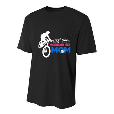 Mom Mountain Bike Gift Youth Performance Sprint T-Shirt