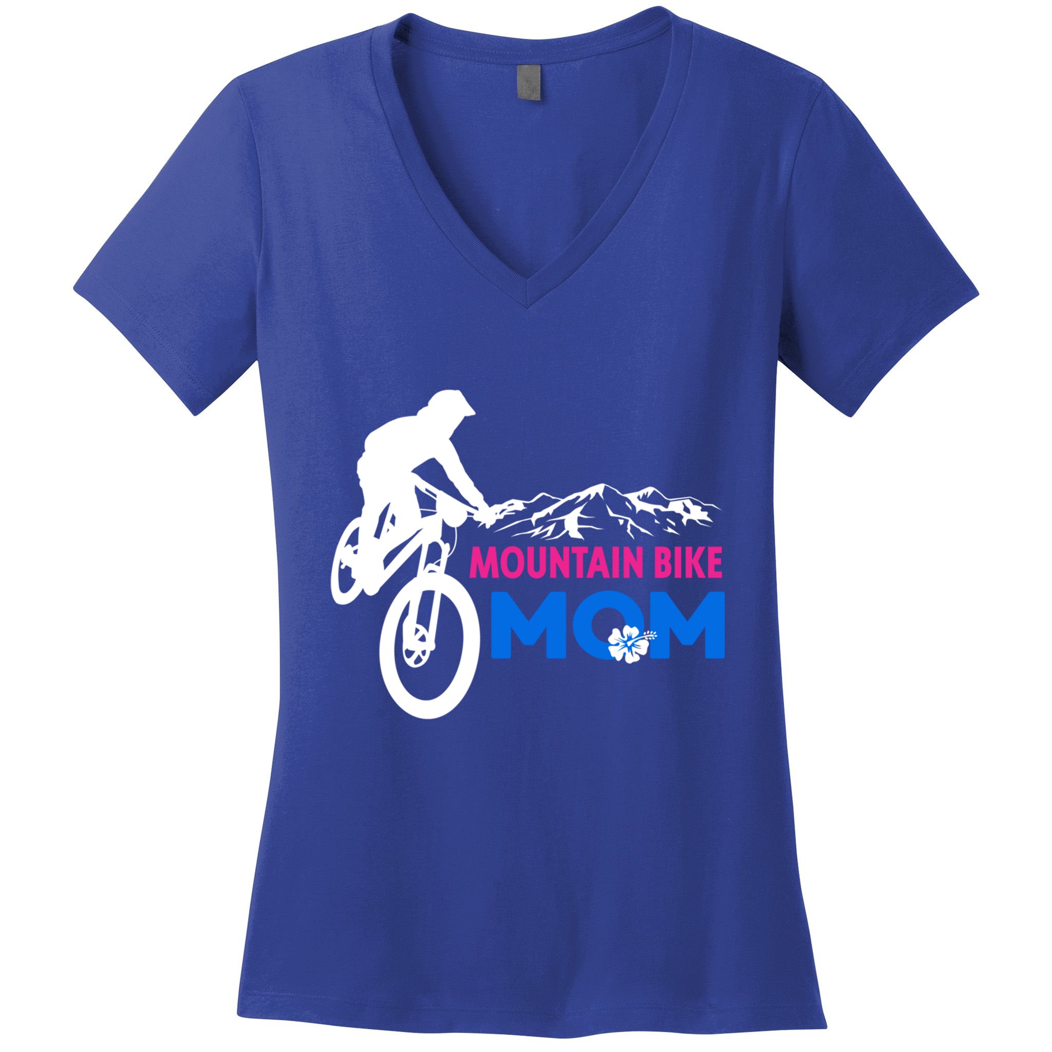 Mom Mountain Bike Gift Women's V-Neck T-Shirt