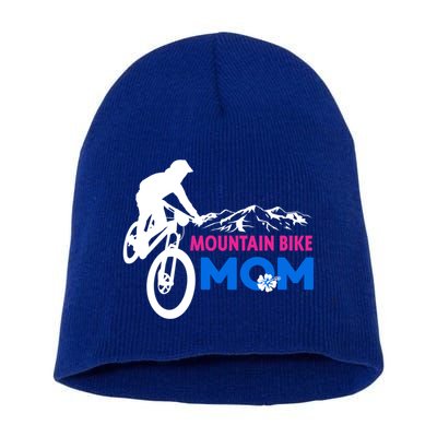 Mom Mountain Bike Gift Short Acrylic Beanie