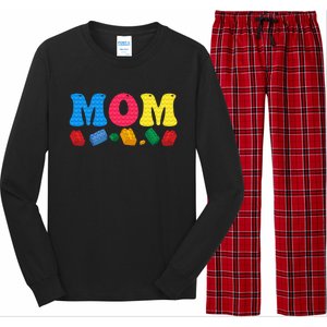 Mom Master Builder Building Bricks Blocks Family Set Parents Gift Long Sleeve Pajama Set