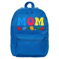 Mom Master Builder Building Bricks Blocks Family Set Parents Gift 16 in Basic Backpack