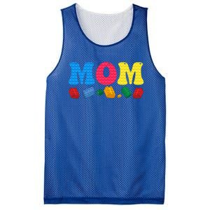 Mom Master Builder Building Bricks Blocks Family Set Parents Gift Mesh Reversible Basketball Jersey Tank