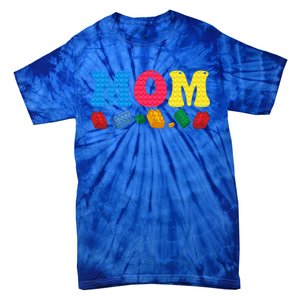 Mom Master Builder Building Bricks Blocks Family Set Parents Gift Tie-Dye T-Shirt