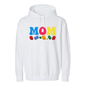 Mom Master Builder Building Bricks Blocks Family Set Parents Gift Garment-Dyed Fleece Hoodie