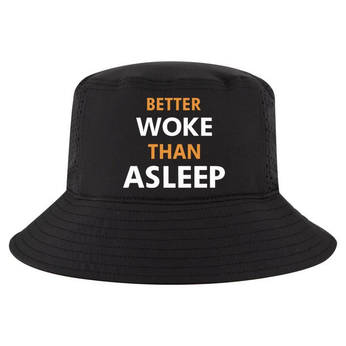 Mahogany Mommies Better Woke Than Asleep Cool Comfort Performance Bucket Hat