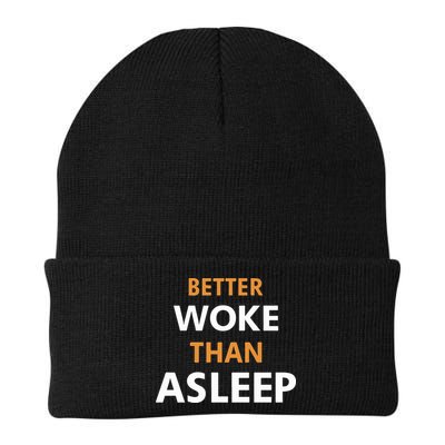 Mahogany Mommies Better Woke Than Asleep Beanie