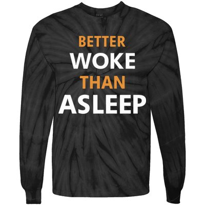 Mahogany Mommies Better Woke Than Asleep Tie-Dye Long Sleeve Shirt
