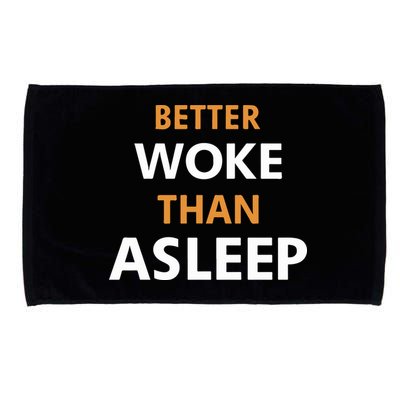 Mahogany Mommies Better Woke Than Asleep Microfiber Hand Towel
