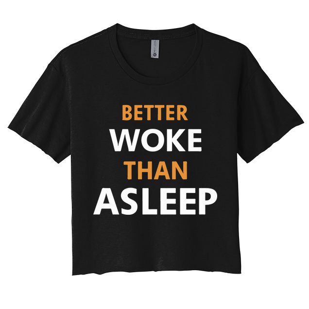 Mahogany Mommies Better Woke Than Asleep Crop Top