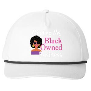 Minding My Black Owned Business Boss Woman Entrepreneur Snapback Five-Panel Rope Hat