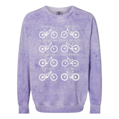 MTB Mountain Bike Biking Enthusiast Biker Bicycling Clothing Colorblast Crewneck Sweatshirt