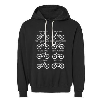 MTB Mountain Bike Biking Enthusiast Biker Bicycling Clothing Garment-Dyed Fleece Hoodie