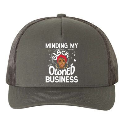 Minding My Black Owned Business Girl Women Gift Entrepreneur Yupoong Adult 5-Panel Trucker Hat