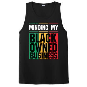 Minding My Black Owned Business Girl Women Gift Entrepreneur PosiCharge Competitor Tank