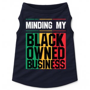 Minding My Black Owned Business Girl Women Gift Entrepreneur Doggie Tank