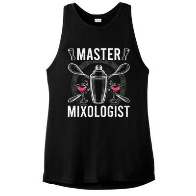 Master Mixologist Bartending Bartender Gift Ladies PosiCharge Tri-Blend Wicking Tank