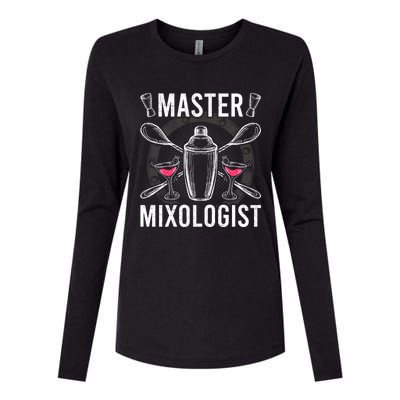 Master Mixologist Bartending Bartender Gift Womens Cotton Relaxed Long Sleeve T-Shirt