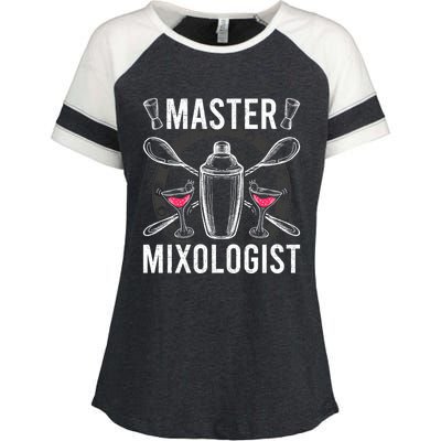 Master Mixologist Bartending Bartender Gift Enza Ladies Jersey Colorblock Tee