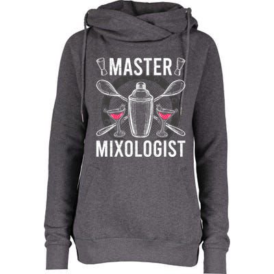 Master Mixologist Bartending Bartender Gift Womens Funnel Neck Pullover Hood