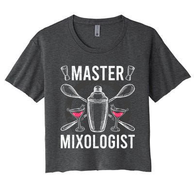 Master Mixologist Bartending Bartender Gift Women's Crop Top Tee