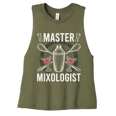 Master Mixologist Bartending Bartender Gift Women's Racerback Cropped Tank