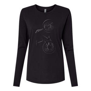 MTB Mountain Bike Apparel MTB Mountain Bike Womens Cotton Relaxed Long Sleeve T-Shirt