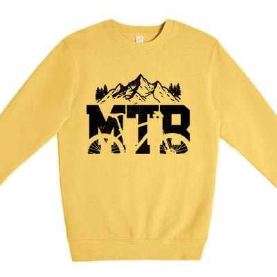 Mtb Mountain Bike Bicycle Mountain Biking Biker Gift Premium Crewneck Sweatshirt