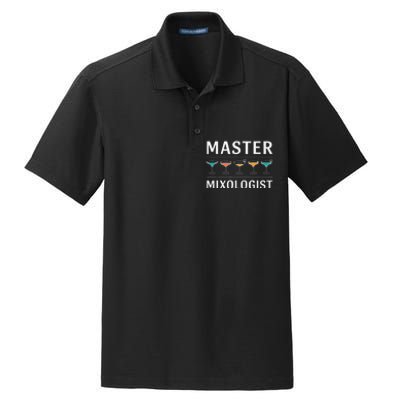 Master Mixology Barkeeper Bartender Mixer Dry Zone Grid Polo