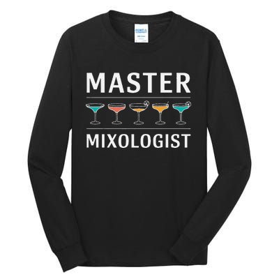 Master Mixology Barkeeper Bartender Mixer Tall Long Sleeve T-Shirt