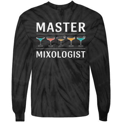 Master Mixology Barkeeper Bartender Mixer Tie-Dye Long Sleeve Shirt